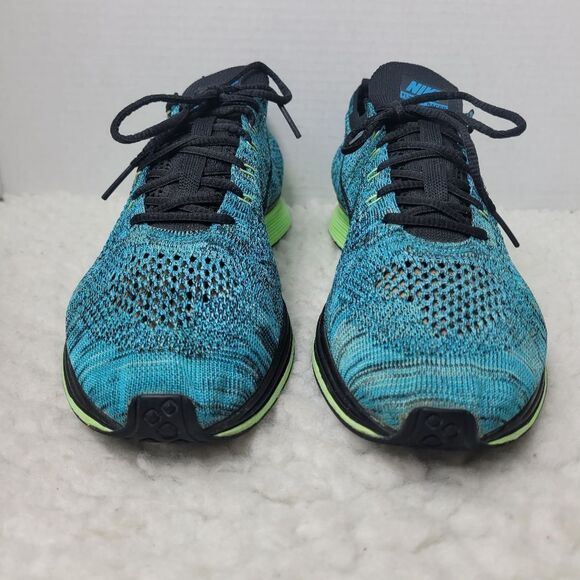 Nike Flyknit Racer 2015  Men's Running Shoes Size 10.5  Blue Lagoon 526628-401 - Picture 2 of 12
